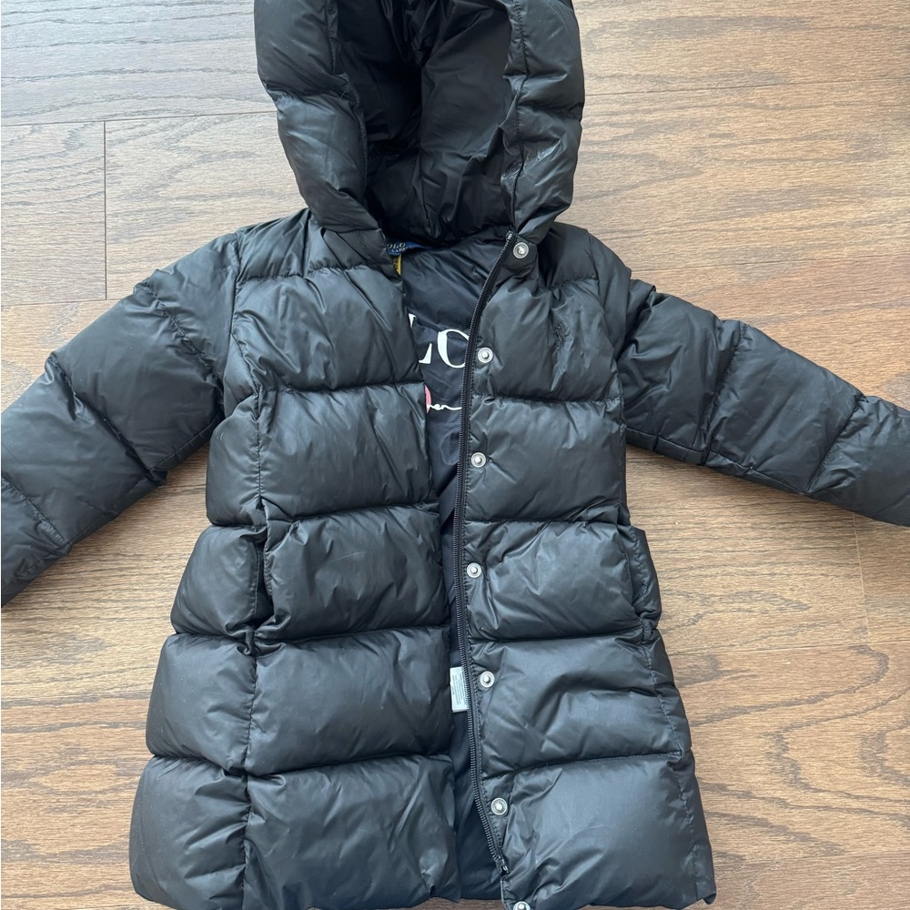 Ralph Lauren Kids Charcoal Puffer Jacket